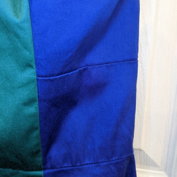 French Connection Colour Block Green Purple/Blue Strapless Mini Dress US 6 - Picture 12 of 15